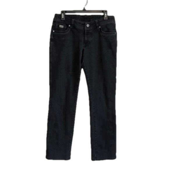 KUHL Women's 10R Black Straight Leg Mid Rise Jeans Athleisure Outdoors Hiking - Picture 1 of 16